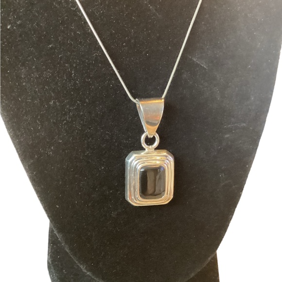 🐴 Silpada Sterling Necklace w/Black Onyx Pedant Stamped - Picture 3 of 11